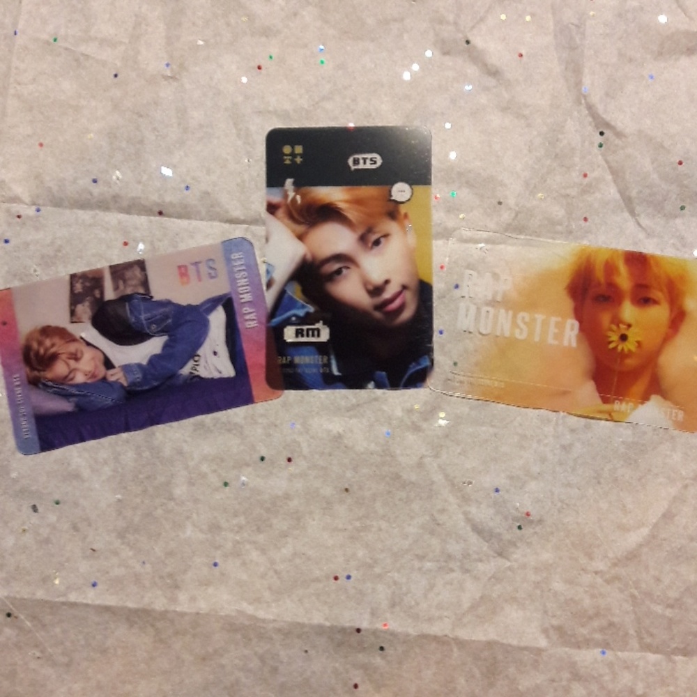 Kpop BTS Rap Mon Transparent Photo Cards